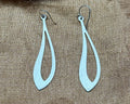 Minimalist Sterling Silver Teardrop Dangle Earrings | Handmade Modern Jewelry