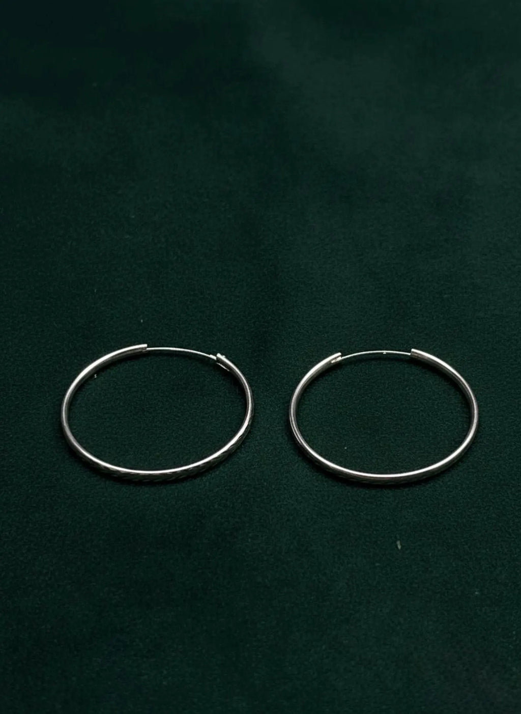 925 Sterling Silver Engraved Hoop Earrings, Lightweight Minimalist Everyday Jewelry