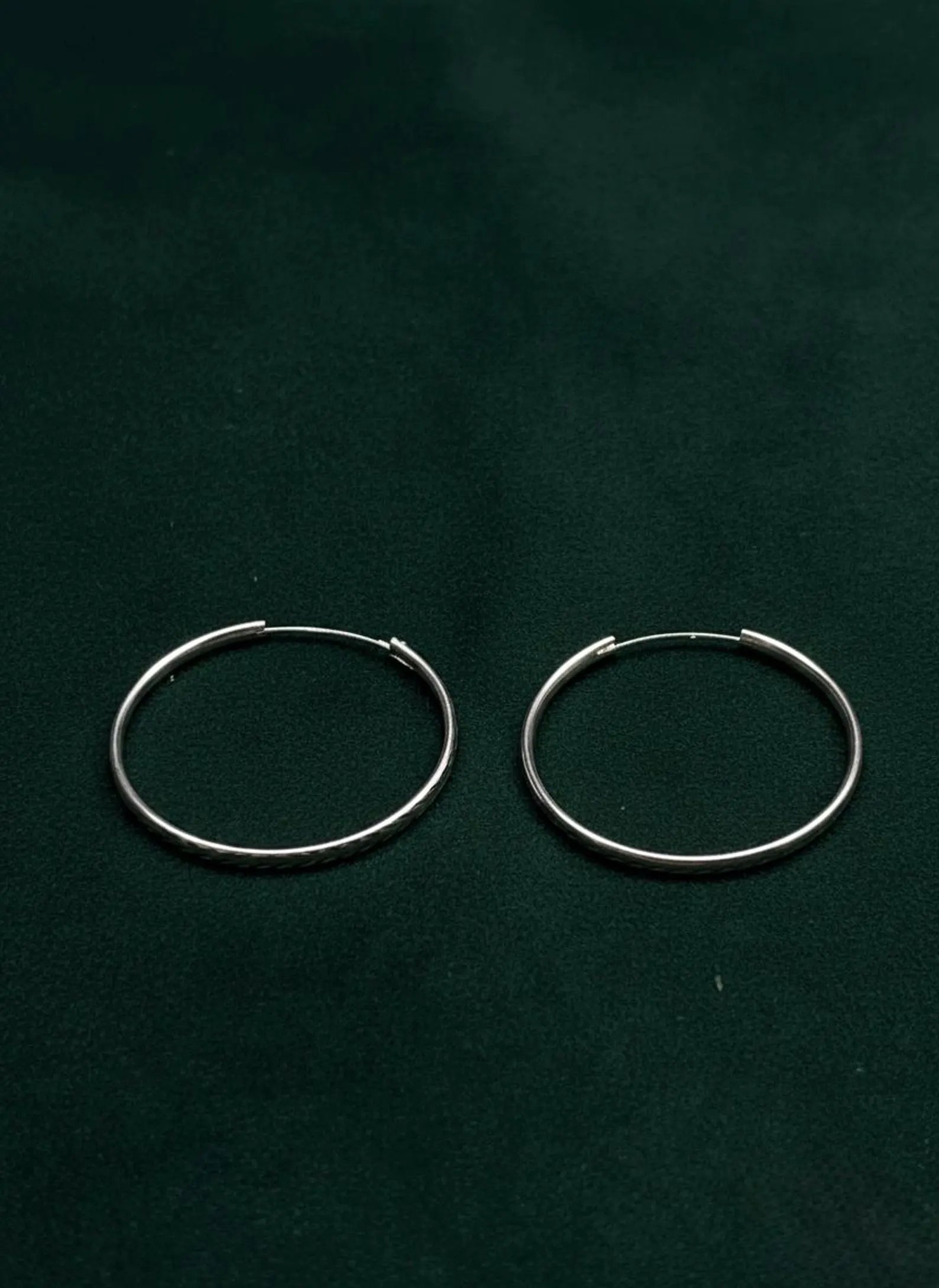925 Sterling Silver Engraved Hoop Earrings, Lightweight Minimalist Everyday Jewelry