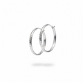 925 Sterling Silver Engraved Hoop Earrings, Lightweight Minimalist Everyday Jewelry