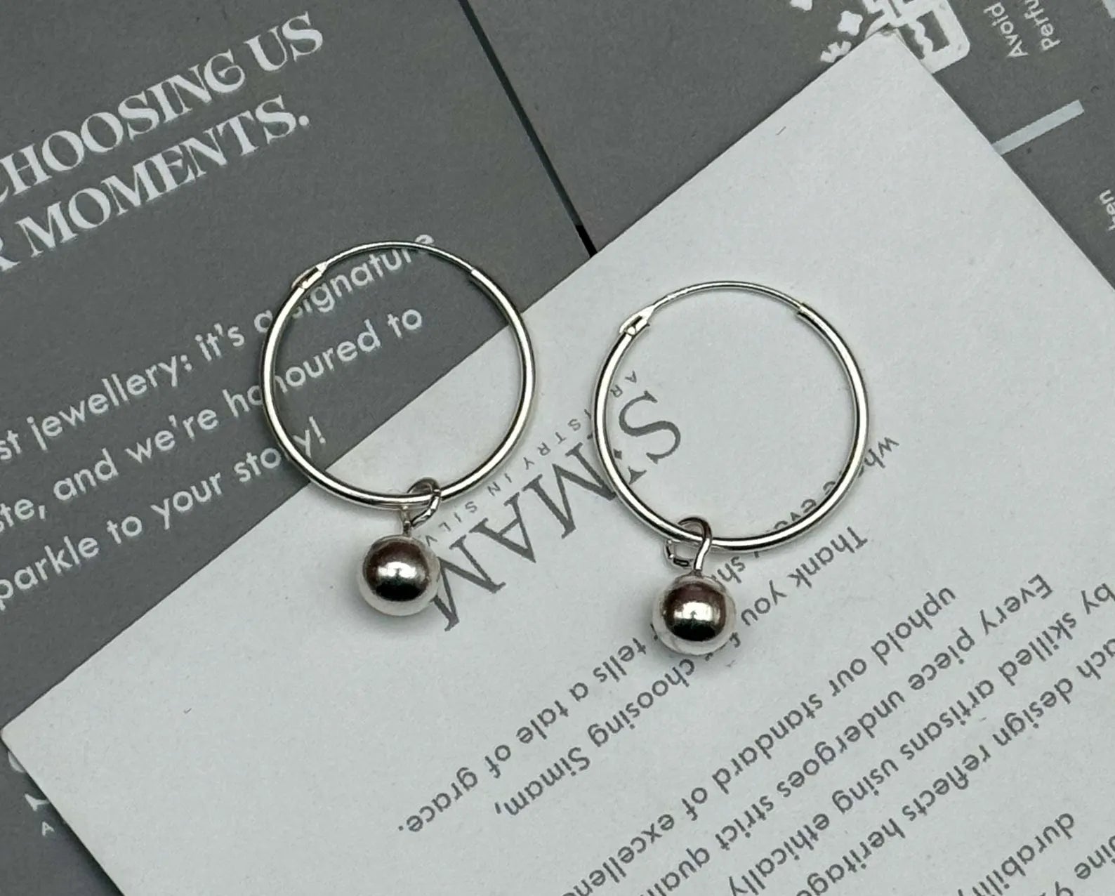 925 Sterling Silver Hoop Earrings, Silver Ball Hoop Earrings, Minimalist Earrings, Everyday Jewelry, Gift for Her