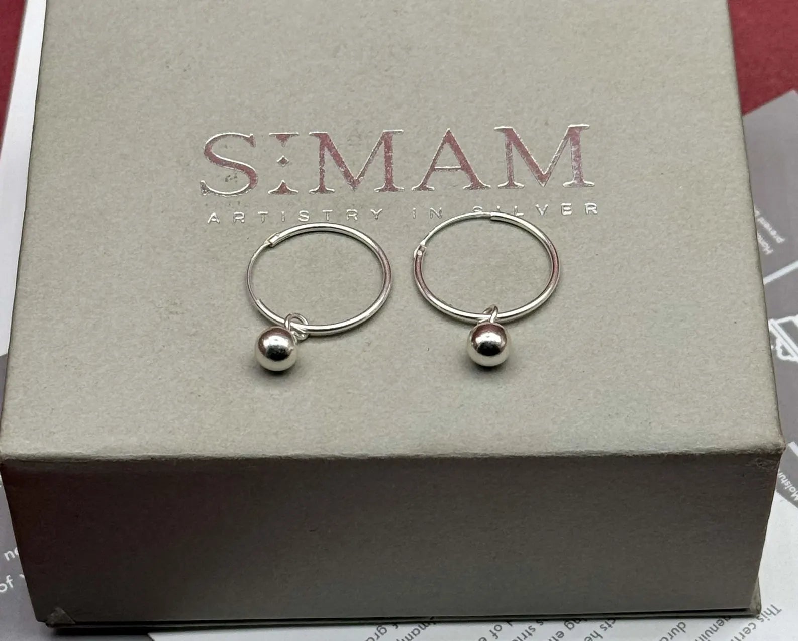 925 Sterling Silver Hoop Earrings, Silver Ball Hoop Earrings, Minimalist Earrings, Everyday Jewelry, Gift for Her