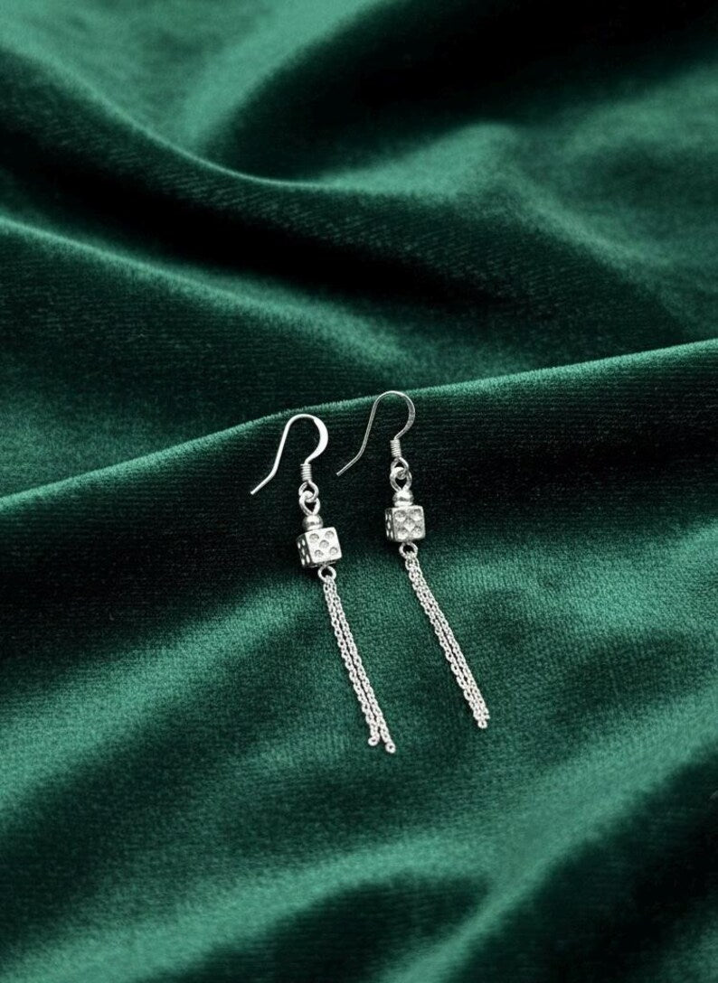 Lock Chain Dangle Earrings