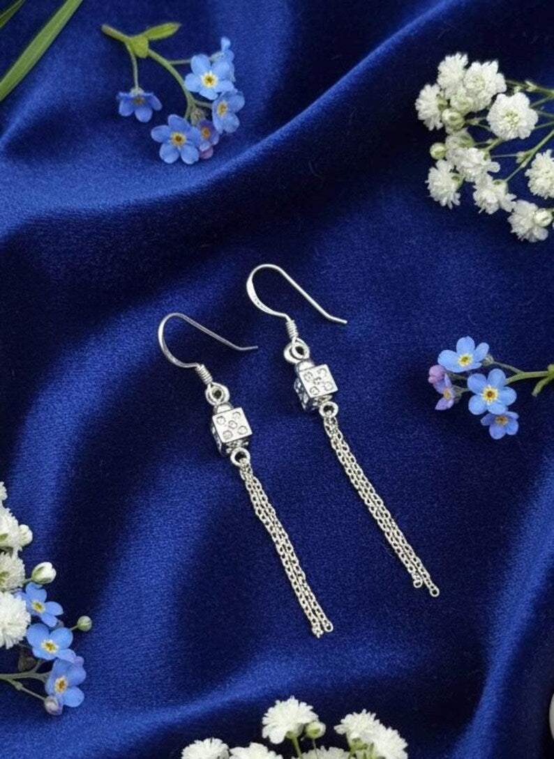 Lock Chain Dangle Earrings