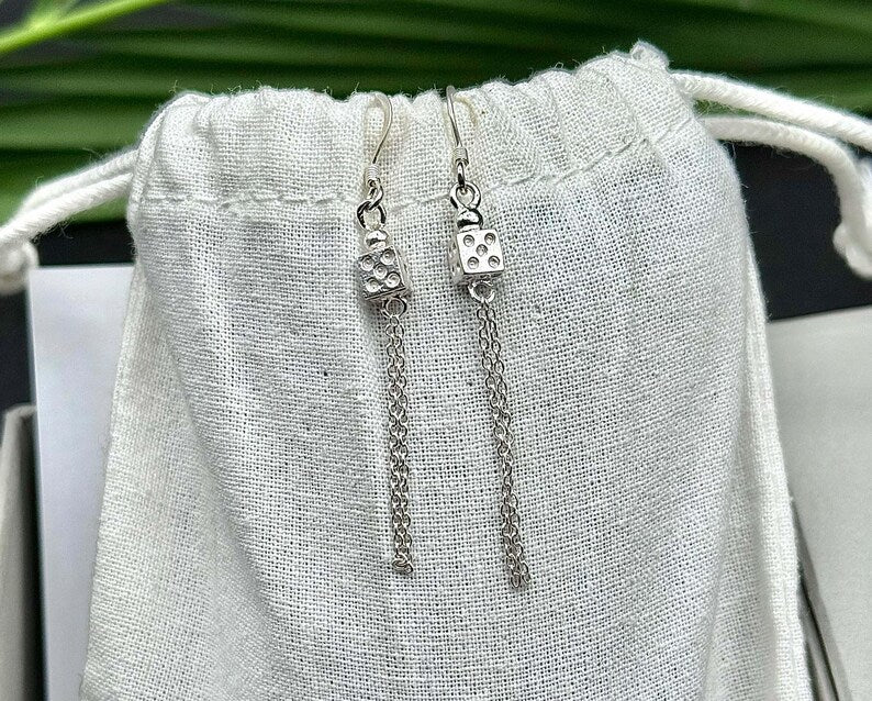 Lock Chain Dangle Earrings