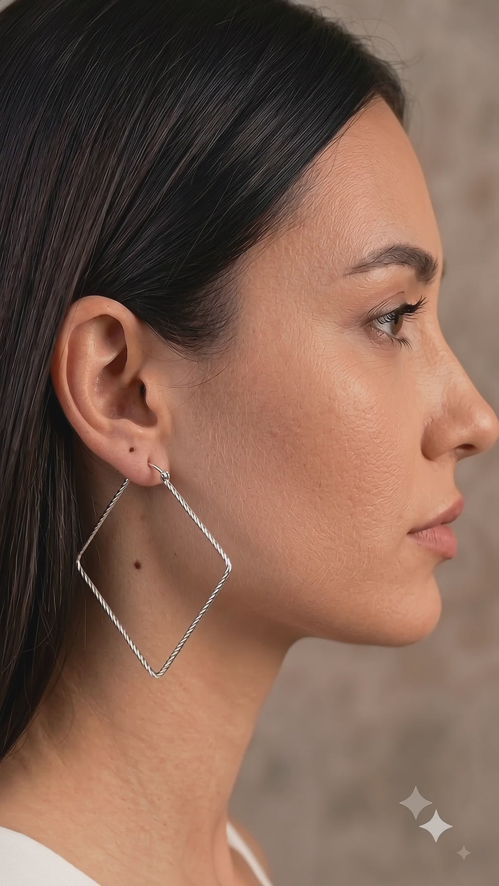 925 Sterling Silver Teardrop Hoop Earrings, Twisted Silver Hoops, Minimalist Drop Earrings, Lightweight Everyday Jewelry, Gift for Her