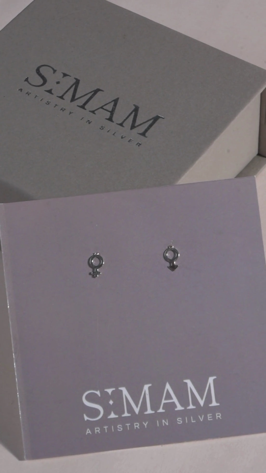 Sterling Silver Unisex Gender Symbol Stud Earrings – Minimalist Daily Wear Jewelry