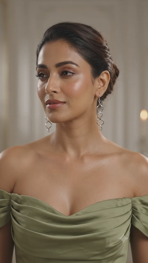 silver earring video