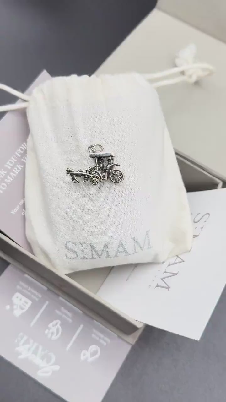 Sterling Silver Vintage Car Necklace | Classic Automobile Pendant