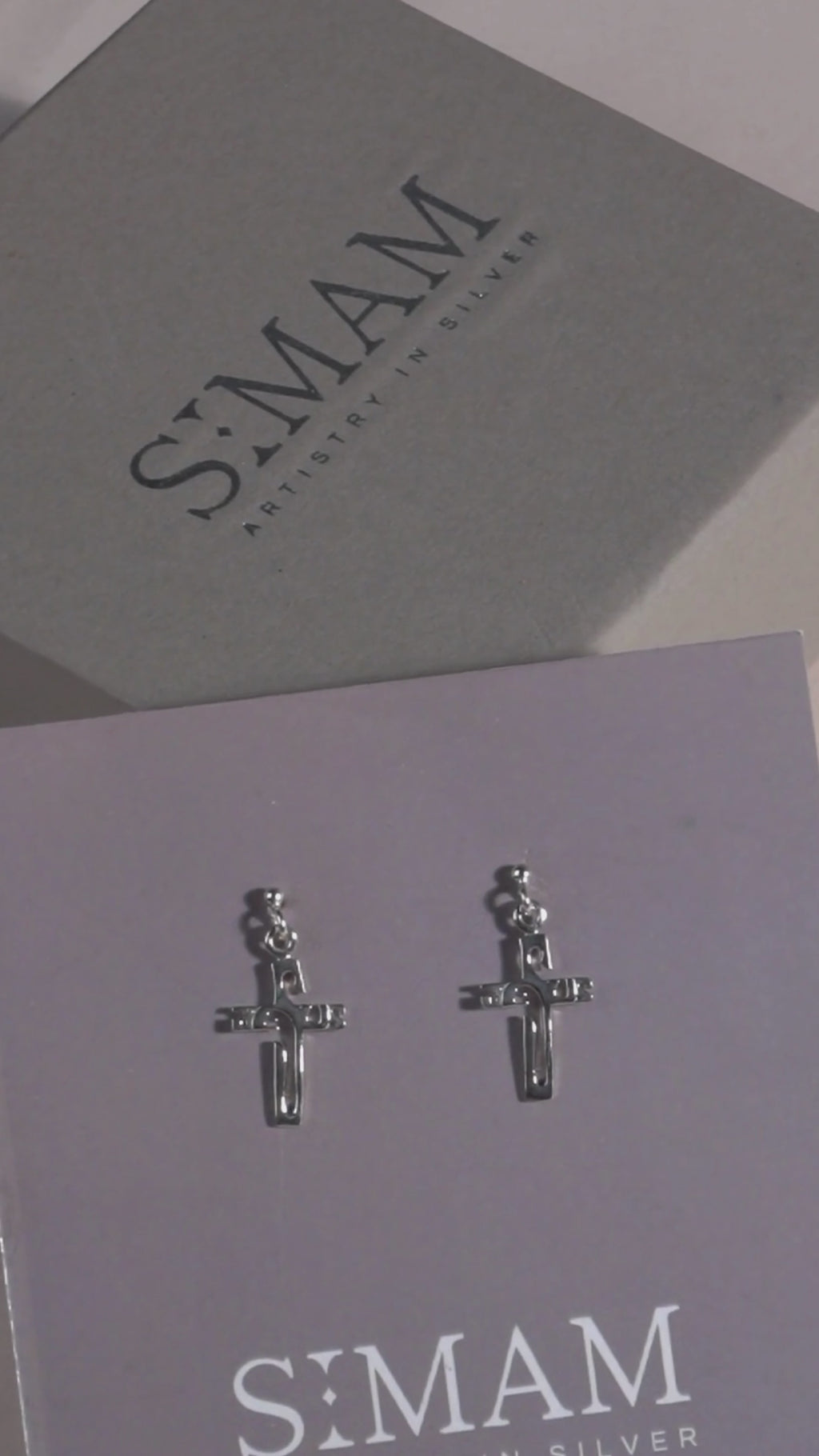 Sterling Silver Jesus Cross Dangle Earrings – Minimalist Faith Jewelry
