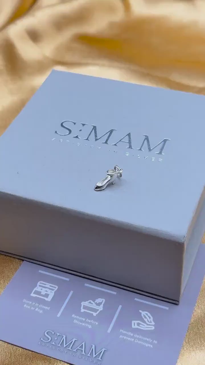 Sterling Silver Ice Skate Pendant Necklace | Winter Sports Gift