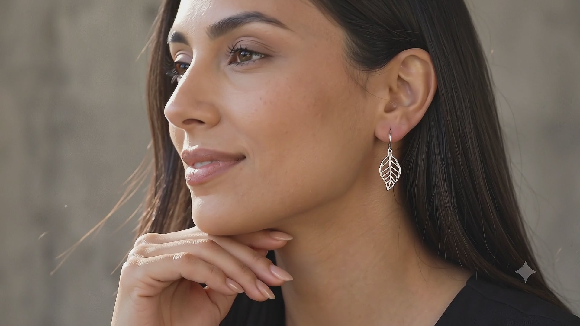 Handmade Silver Leaf Earrings, Sterling Silver Nature Earrings, Botanical Gift for Her, Minimalist Dangle Earrings, Birthday Gift