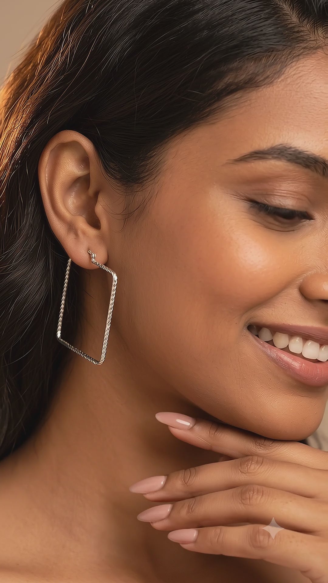 925 Sterling Silver Square Hoop Earrings, Geometric Hoop Earrings, Minimalist Silver Hoops, Modern Jewelry, Gift for Her