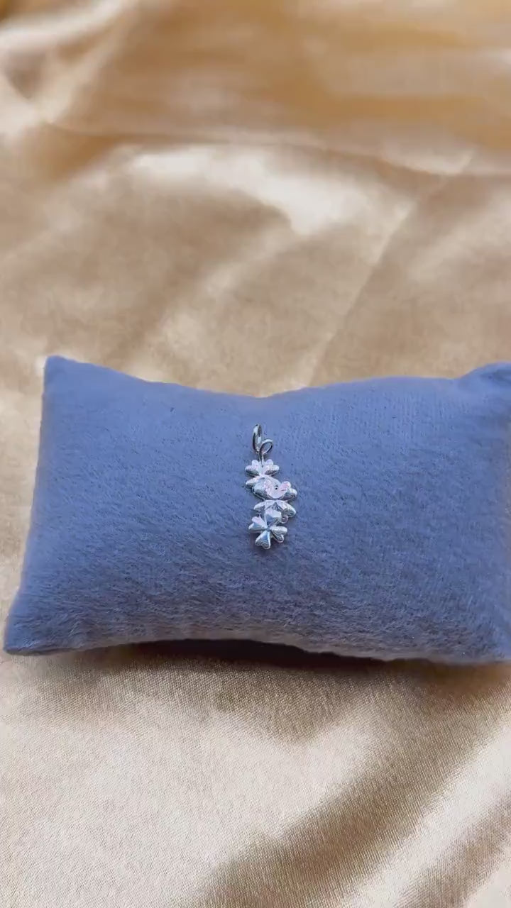 Sterling Silver Flower Pendant Necklace | Dainty Floral Jewelry