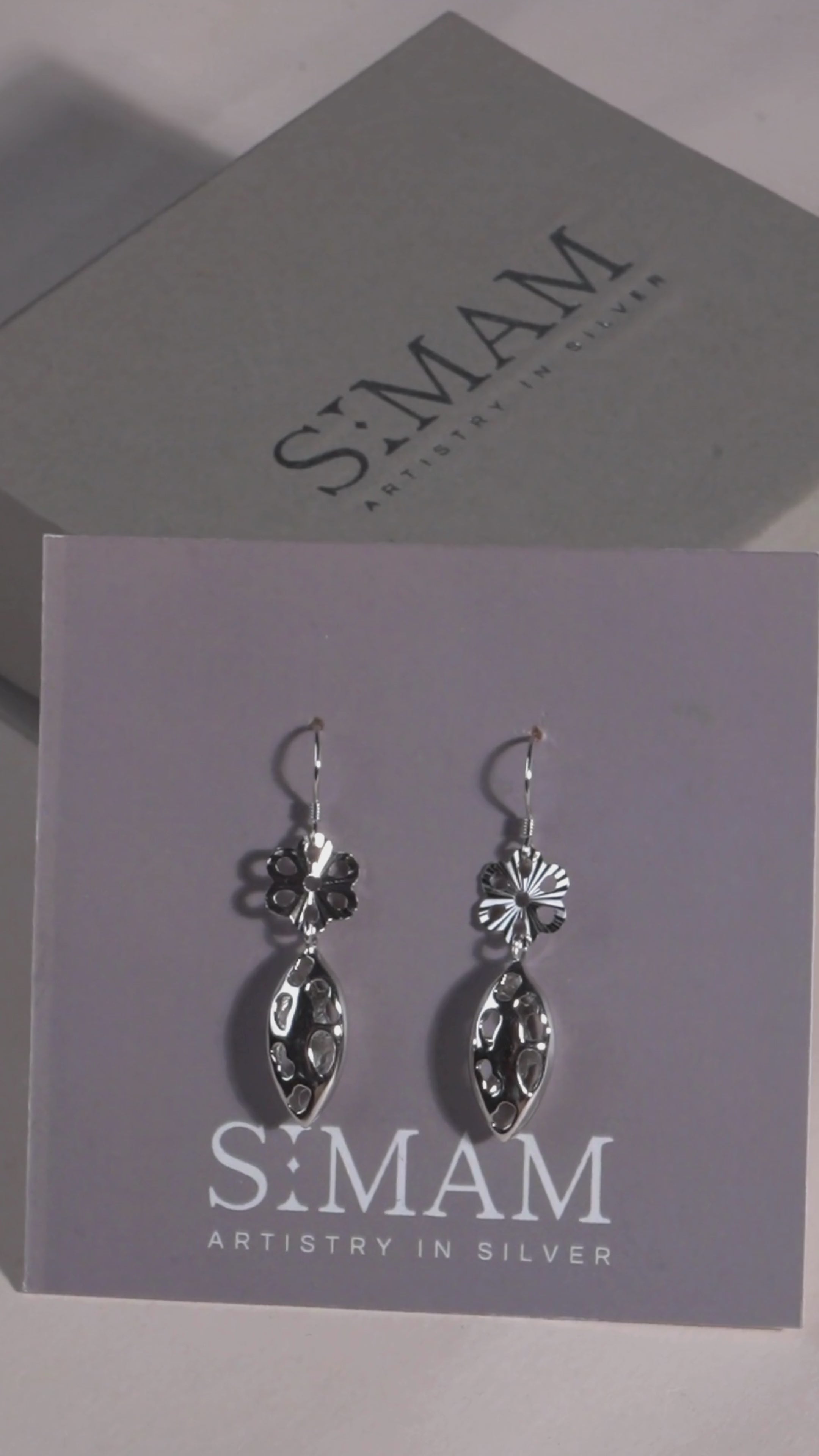 Handmade Silver Tone Dangle Earrings: Boho Lightweight Alloy Jewelry