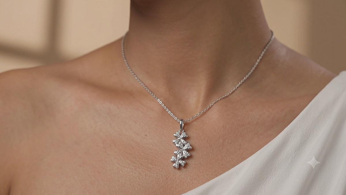Sterling Silver Flower Pendant Necklace | Dainty Floral Jewelry